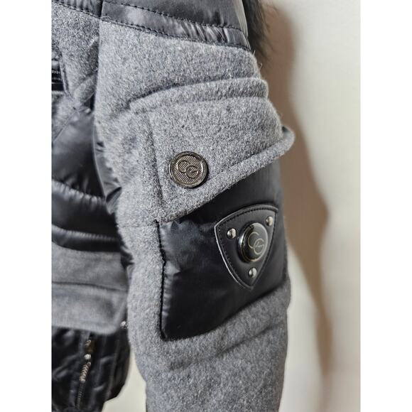 Coogi Gray/Black Wool Blend Hooded Girls Peacoat size 4 - Picture 4 of 13